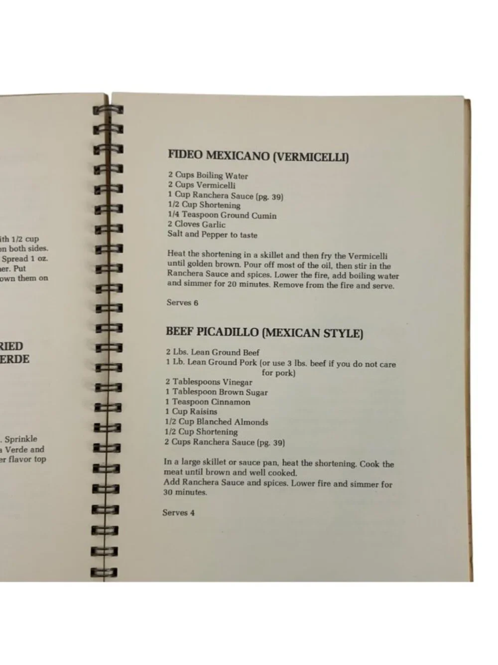 The El Chico Cookbook Mexican Restaurant Recipes Spiral-Bound Vintage 1977 RARE